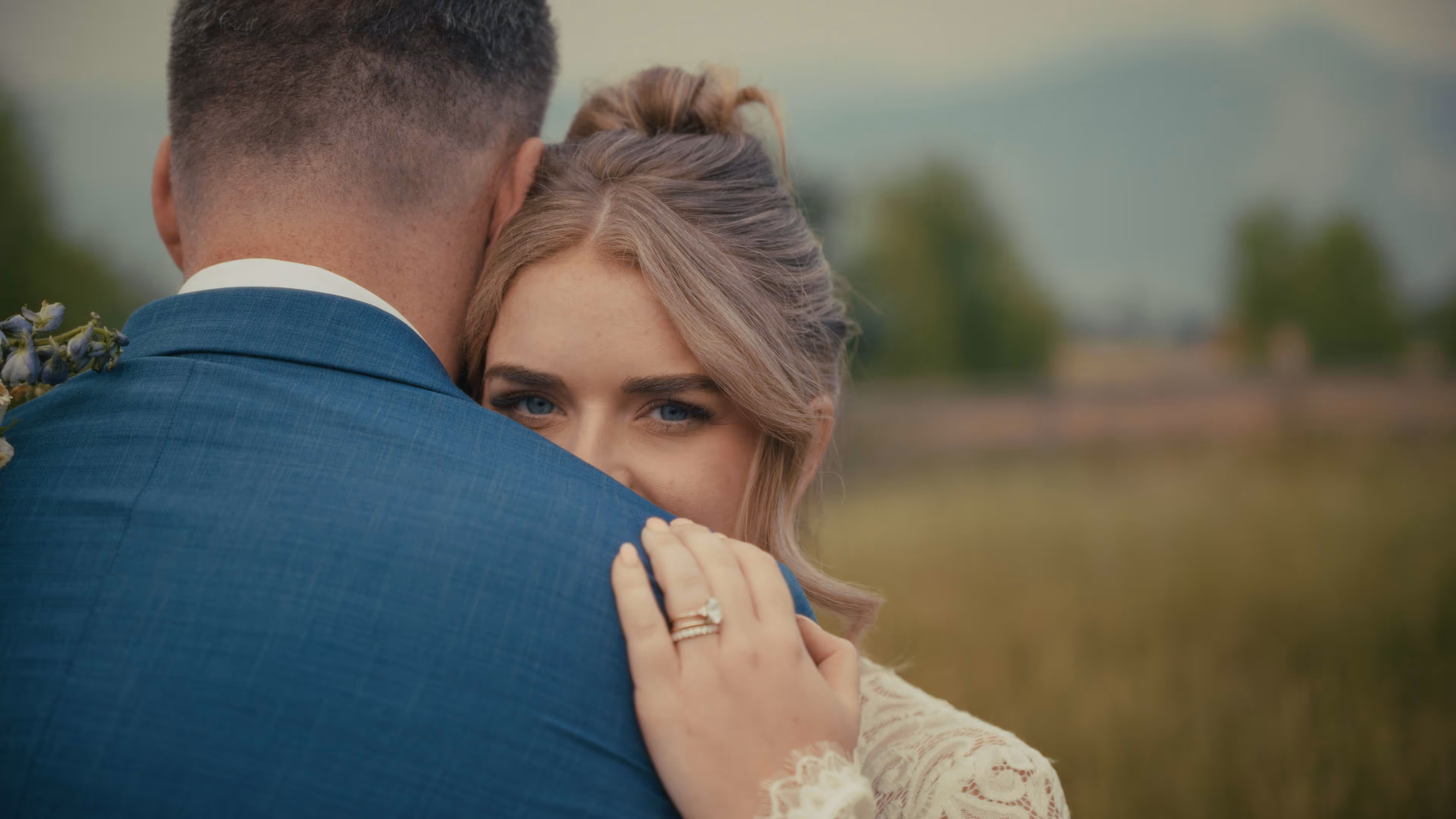 A newly married couple in Bozeman Montana