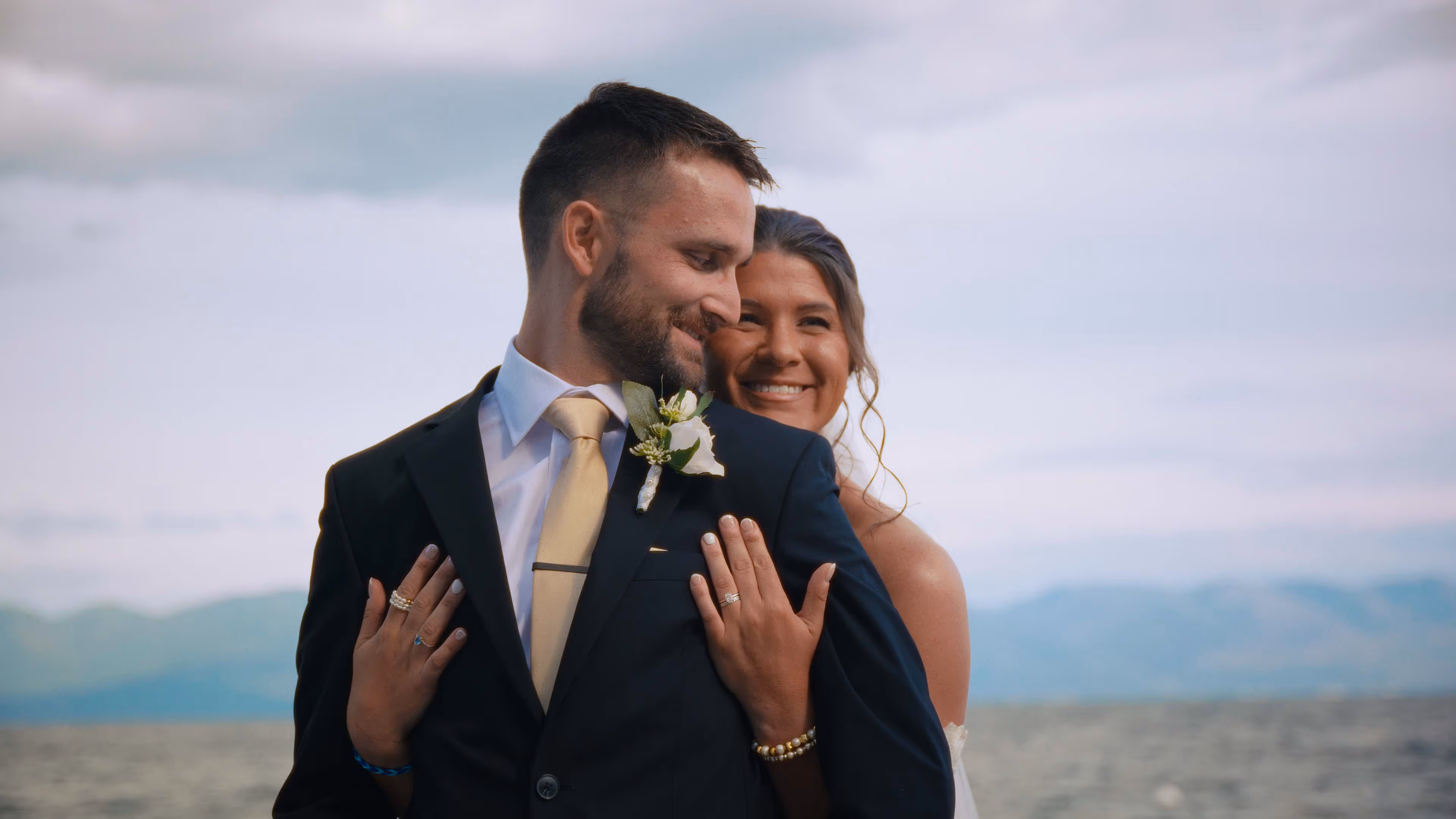 Spencer and Mitchel newly married at their Kalispell Montana elopement